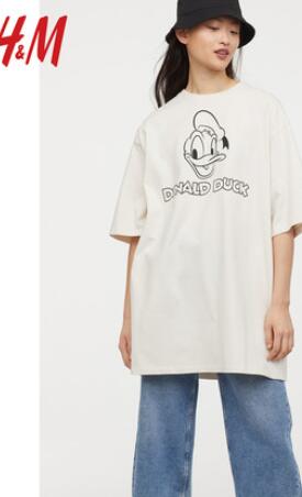 唐老鸭系列大码女装2019夏季新款纯棉T恤HM0735725