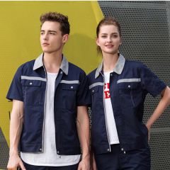 男劳保服工装短袖工作服套装男夏季加油站工作服男工服