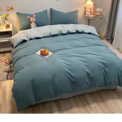 南极人（NanJiren)家纺 格子全棉高支床品套件